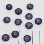millefiori rond 10 mm - donkerblauw