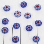 millefiori rond 8 mm - blauw