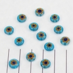 millefiori rond 8 mm - turqois