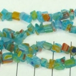 millefiori chips - turquoise