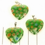 millefiori hart - groen
