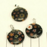 millefiori rond - zwart