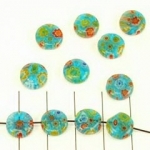 millefiori rond - turqois
