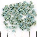 miniduo 2.5 x 4 mm - turquoise green picasso