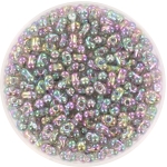 miyuki berry bead - transparant gray rainbow luster 