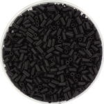 miyuki bugles 3 mm - opaque matte black