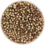 miyuki cubes 1.8 mm - metallic matte iris khaki