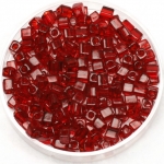 miyuki cubes 3 mm - transparant ruby