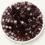 miyuki cubes 3 mm - transparant medium smoky amethyst
