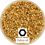 miyuki cut delica's 11/0 - 24kt gold plated