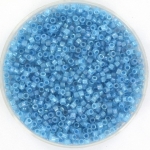 miyuki delica's 11/0 - sparkling sky blue lined opal ab 