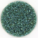 miyuki delica's 11/0 - forest green lined opal ab 