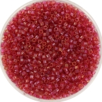 miyuki delica's 11/0 - light cranberry lined topaz luster 