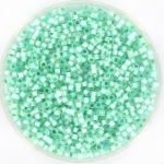 miyuki delica's 11/0 - silverlined dyed light aqua green  alabaster 