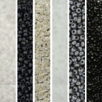 miyuki seed beads 11/0 - black and white