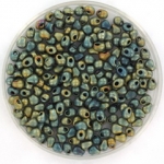 miyuki drop 2.8 mm - metallic matte iris patina 