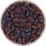 miyuki half tila 5x2.3 mm - metallic matte iris dark raspberry