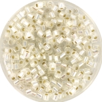 miyuki hex cut seed beads 8/0 - silverlined gold
