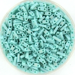 miyuki quarter tila 5x1.2 mm - opaque matte ab turquoise green