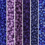 miyuki seed beads 11/0 - purple blues