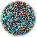 miyuki seed beads 11/0 - blue corals