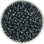 miyuki seed beads 8/0 - opaque picasso cobalt