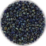 miyuki seed beads 8/0 - opaque picasso cobalt
