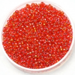 miyuki seed beads 11/0 - silverlined ab orange