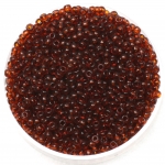 miyuki seed beads 11/0 - transparant extra dark topaz