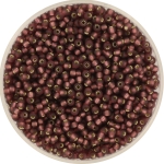 miyuki seed beads 11/0 - silverlined matte dark smoky amethyst