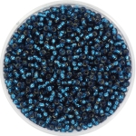 miyuki seed beads 11/0 - silverlined dyed blue zircon