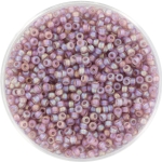 miyuki seed beads 11/0 - transparant matte ab smoky amethyst