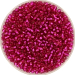miyuki rocailles 11/0 - silverlined dyed raspberry