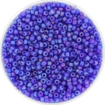 miyuki seed beads 11/0 - transparant matte ab cobalt
