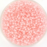 miyuki rocailles 11/0 - baby pink lined semi frosted crystal