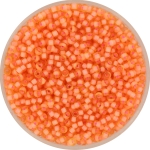 miyuki seed beads 11/0 - salmon lined semi frosted light topaz