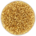 miyuki rocailles 11/0 - 24kt gold lined crystal