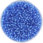 miyuki seed beads 11/0 - silverlined matte sapphire
