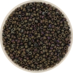 miyuki seed beads 11/0 - metallic matte iris dark olive