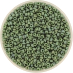 miyuki seed beads 11/0 - metallic matte luster sage green