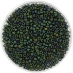 miyuki seed beads 11/0 - metallic matte iris dark green