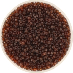 miyuki seed beads 11/0 - transparant extra dark topaz