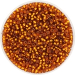 miyuki seed beads 11/0 - silverlined matte topaz