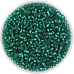 miyuki seed beads 11/0 - silverlined matte teal