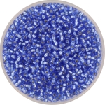 miyuki seed beads 11/0 - silverlined dark cornflower blue