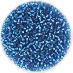 miyuki seed beads 11/0 - silverlined capri blue