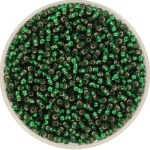 miyuki rocailles 11/0 - silverlined dark emerald