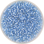 miyuki seed beads 11/0 - silverlined cornflower blue