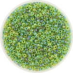 miyuki seed beads 11/0 - green lined ab chartreuse