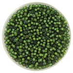 miyuki seed beads 11/0 - fancy lined chartreuse greenfancy lined brandy